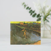 Sower, Arles in Background(F575a)Van Gogh Fine Art Briefkaart (Staand voorkant)