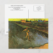 Sower, Arles in Background(F575a)Van Gogh Fine Art Briefkaart (Voorkant / Achterkant)