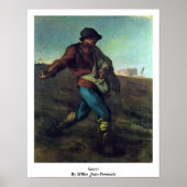 Sower by Millet (II), Jean-Francois Poster (Voorkant)