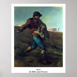 Sower by Millet (II), Jean-Francois Poster