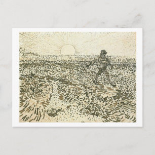 Sower met gestelde zon, Van Gogh Fine Art Briefkaart