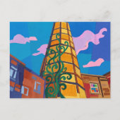 Sowerby Bridge Carlton Mill Chimney Kunst Briefkaart (Voorkant)