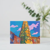 Sowerby Bridge Carlton Mill Chimney Kunst Briefkaart (Staand voorkant)