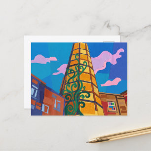 Sowerby Bridge Carlton Mill Chimney Kunst Briefkaart