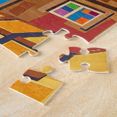 Sowerby Bridge Carlton Mill Chimney Kunst Legpuzzel (Zijkant)