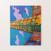 Sowerby Bridge Carlton Mill Chimney Kunst Legpuzzel (Verticaal)