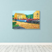 Sowerby Bridge Kanaalbekken Kunst Canvas Afdruk (Insitu (Houten vloer))