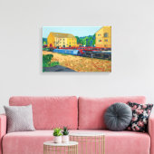Sowerby Bridge Kanaalbekken Kunst Canvas Afdruk (Insitu (Woonkamer))