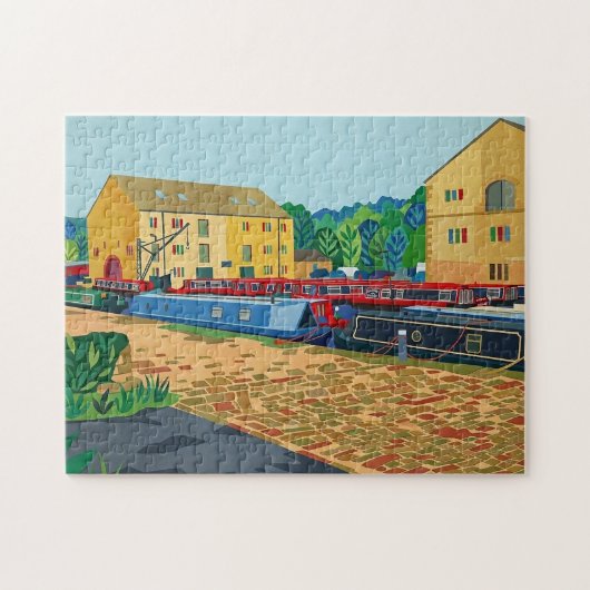 Sowerby Bridge Kanaalbekken Kunst Legpuzzel (Horizontaal)