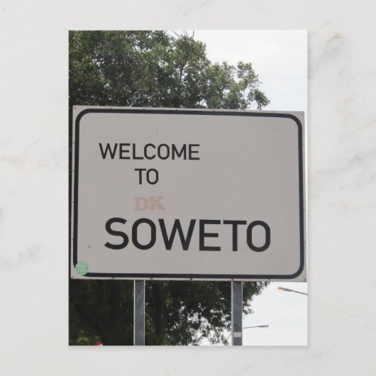 soweto welkomstteken briefkaart (Voorkant)