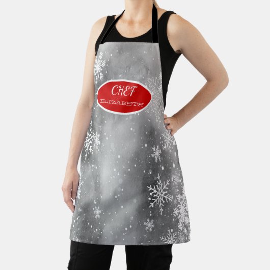 Sowflakes Gray Holiday Schort (Insitu)