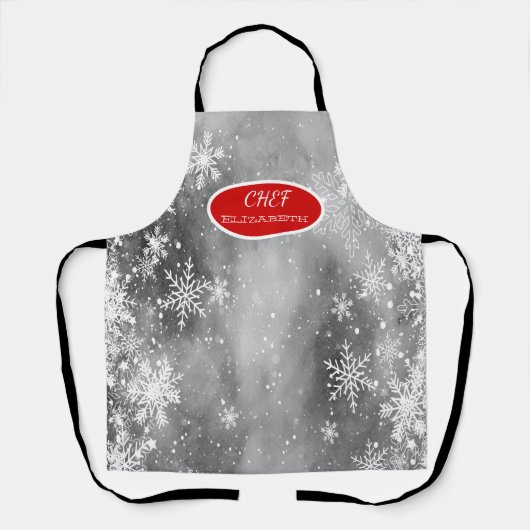 Sowflakes Gray Holiday Schort (Voorkant)