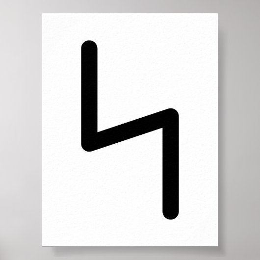 SOWILO Noordse Rune (Zon, Succes) | Elder Futhark Poster (Voorkant)
