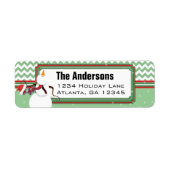 Sowman Chevron ZigZag, adres voor Kerstmis Etiket (Voorkant)