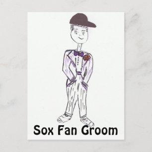 Sox Fan Groom Briefkaart