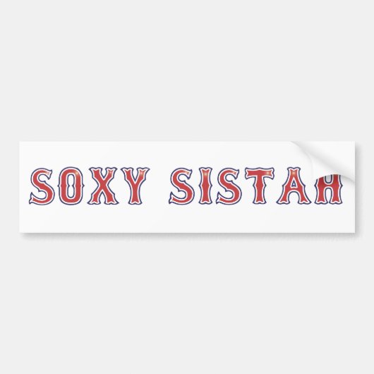 Soxy Sistah Bumpersticker (Voorkant)