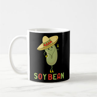 Soy Bean Vegan Pun I am Bean Sombrero Foodie Koffiemok