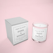 Soy Candle | Eenvoudig minimalistisch grijs en wit Vierkante Sticker