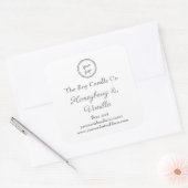 Soy Candle Personalized Voeg je Logo toe Vierkante Sticker (Envelop)