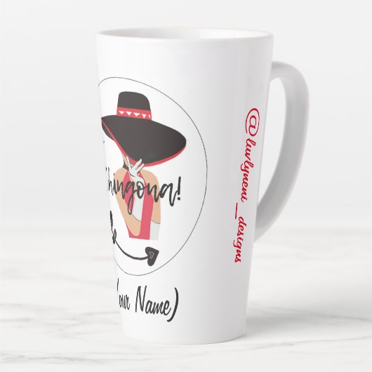 Soy Chingona Add Name Latte Mok (Rechterhoek)