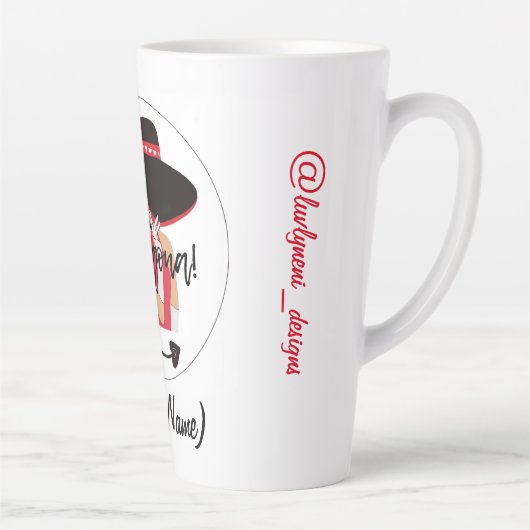 Soy Chingona Add Name Latte Mok (Rechts)