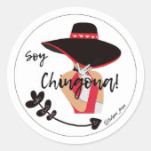 Soy Chingona Ronde Sticker (Voorkant)