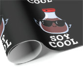 Soy Cool Funny Soy Sauce Pun Dark BG Cadeaupapier (Rol Hoek)