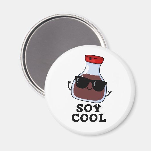 Soy Cool Funny Soy Sauce Pun Magneet (Voorkant / Achterkant)