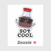 Soy Cool Funny Soy Sauce Pun Sticker (Vel)
