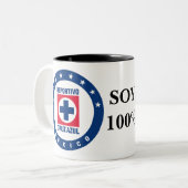 Soy del Cruz Azul Tweekleurige Koffiemok (Voorkant links)