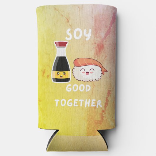 Soy Good Together Asian Food Pun Seltzer Blikjeskoeler (Voorkant)