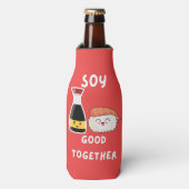 Soy Good Together Funny Asian Food Pun Flesjeskoeler (Fles Voorkant)