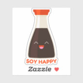 Soy Happy Cute Foodie Sticker (Vel)