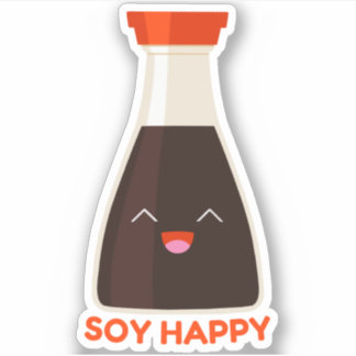 Soy Happy Cute Foodie Sticker