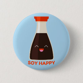 Soy Happy Cute Soy Sauce Foodie Ronde Button 5,7 Cm