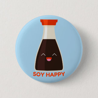 Soy Happy Cute Soy Sauce Foodie Ronde Button 5,7 Cm