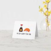 Soy Happy For You - Cute Sushi Kaart  (Gele Bloem)