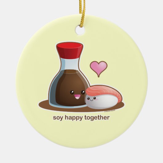 Soy Happy Keramisch Ornament (Voorkant)