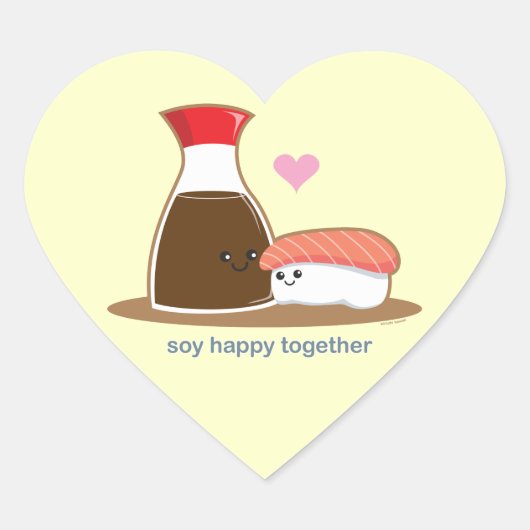 Soy Happy Together Hart Sticker (Voorkant)