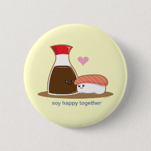 Soy Happy Together Ronde Button 5,7 Cm