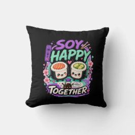 Soy Happy Together – Schattig Kawaii Sushi Koppel Kussen