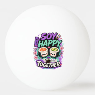 Soy Happy Together – Schattig Kawaii Sushi Koppel Pingpongbal