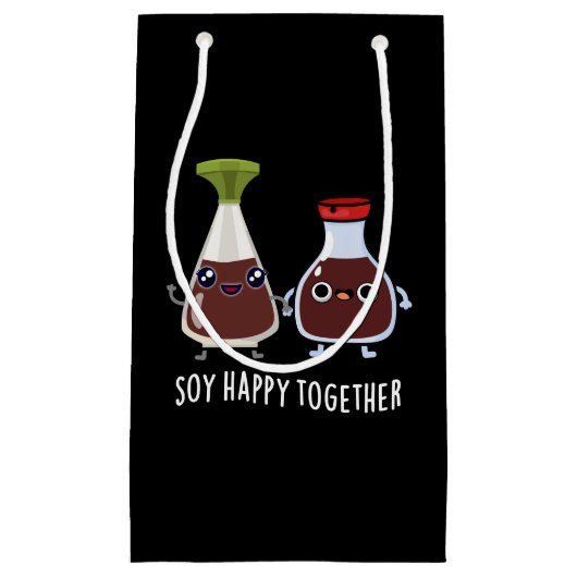 Soy Happy Together Soy Sauce Pun Dark BG Klein Cadeauzakje (Voorkant)