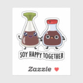 Soy Happy Together Soy Sauce Pun Sticker (Vel)