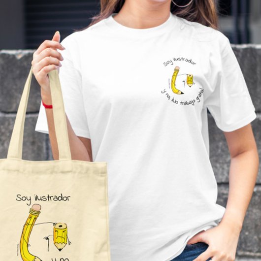 Soy ilustrador y no trabajo gratis tetina t-shirt