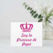 Soy la princesa de papá briefkaart (Staand voorkant)