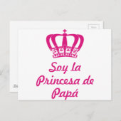 Soy la princesa de papá briefkaart (Voorkant / Achterkant)