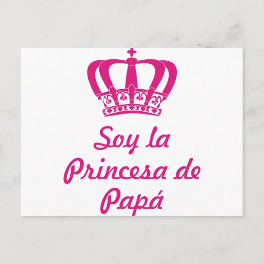 Soy la princesa de papá briefkaart (Voorkant)