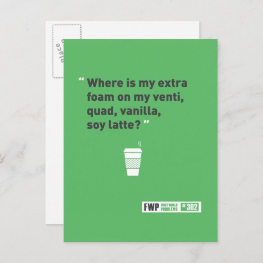 Soy Latté Briefkaart (Voorkant / Achterkant)