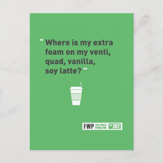 Soy Latté Briefkaart (Voorkant)